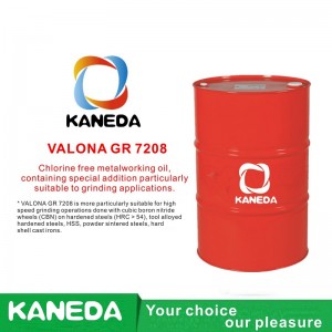 KANEDA VALONA GR 7208 Ulei pentru prelucrarea metalelor fără clor, care conține adaos special adecvat în special aplicațiilor de măcinare.