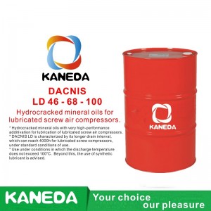 KANEDA DACNIS LD 32 - 46 - 68 Uleiuri minerale hidrocrațate pentru compresoare de aer cu șurub lubrifiate.
